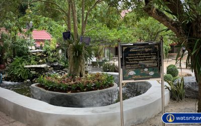 จัดทำป้ายน้ำตกและสระน้ำวัดศรีทวี (๑๔ ต.ค. ๒๕๖๓) Provide a Sign for Waterfall and Pond of Wat Sritawee (Oct 14, 2020)