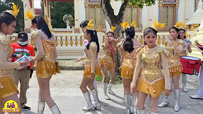 วงโยธวาทิตโรงเรียนชะอวดวิทยาคาร นำขบวนกฐินวัดศรีทวี อ.เมือง จ.นครศรีธรรมราช ตอนที่ ๒ (๑๖ ธ.ค. ๒๕๖๕) Cha-Uat Wittayakan School Marching Band Leading a Kathina Parade to Wat Sritawee, Muang, Nakorn Sri Dhammaraj Ep.2 (Dec 16, 2022)